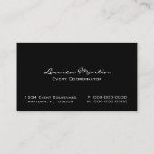 Moderne Clean Diamond Business Card, Schwarz & Wei Visitenkarte (Rückseite)