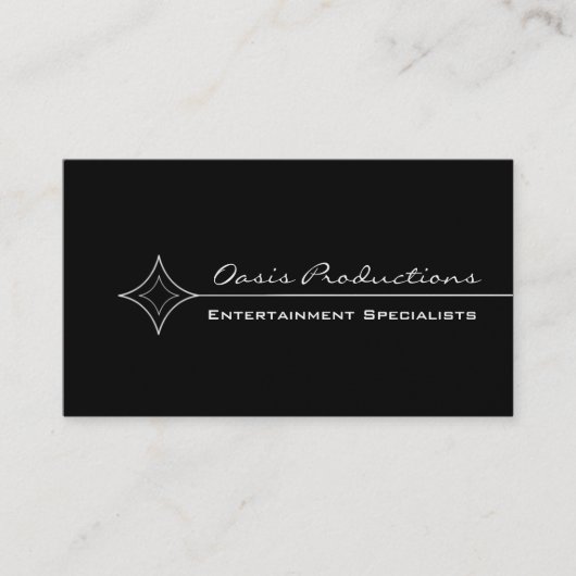 Moderne Clean Diamond Business Card, Schwarz & Wei Visitenkarte (Vorderseite)