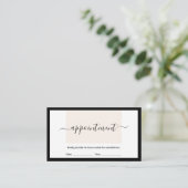 Moderne Clean Layout Challigrafie Ernennung Visitenkarte (Stehend Vorderseite)