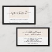 Moderne Clean Layout Challigrafie Ernennung Visitenkarte (Vorne/Hinten)
