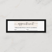 Moderne Clean Layout Chic Kalligrafie Ernennung Mini Visitenkarte (Vorderseite)