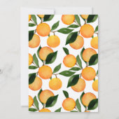 Moderne Clementine Kleine Süsse Babydusche Einladung (Rückseite)