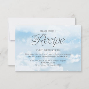 Moderne Cloud-Brautjunggesellinnen-Party-Rezeptanf Einladung