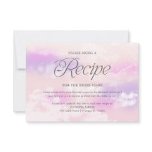 Moderne Cloud-Brautparty-Rezeptanfrage
