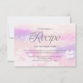 Moderne Cloud-Brautparty-Rezeptanfrage Einladung