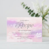 Moderne Cloud-Brautparty-Rezeptanfrage Einladung (Stehend Vorderseite)