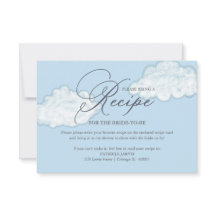 Moderne Cloud-Brautparty-Rezeptanfrage