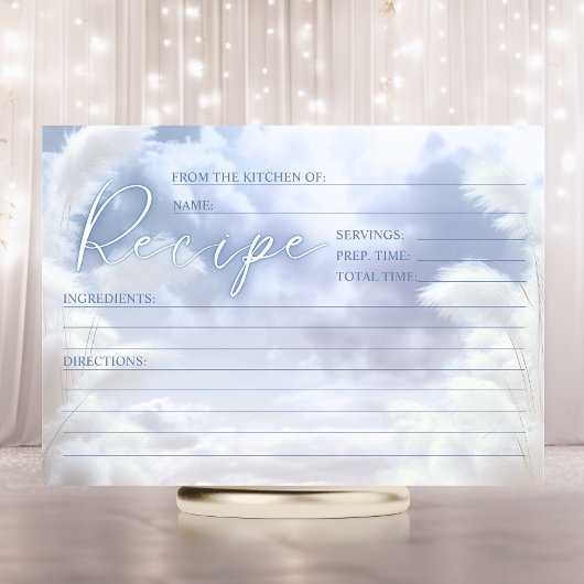 Moderne Cloud Nine 9 Brautparty RECIPE CARDS Begleitkarte