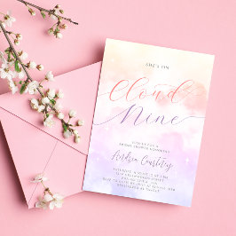 Moderne Cloud Nine Dreamy Pastellwolken und Sterne Einladung