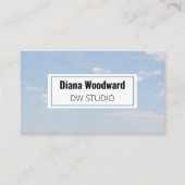 Moderne Clouds Foto Business Card Visitenkarte (Vorderseite)