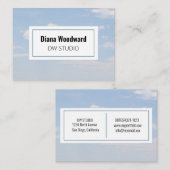 Moderne Clouds Foto Business Card Visitenkarte (Vorne/Hinten)