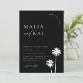 Moderne Coastal Chic Hochzeit Einladung (Stehend Vorderseite)