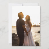 Moderne Coastal Chic Hochzeit Einladung (Rückseite)