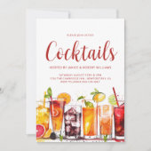 Moderne Cocktail Party Drinks Einladung (Vorderseite)