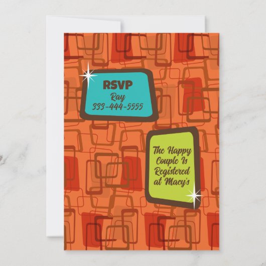 Moderne Cocktail-Party Einladungen aus dem Mittela (Rückseite)