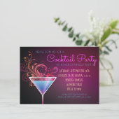 MODERNE COCKTAIL-PARTY Party Einladung (Stehend Vorderseite)