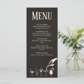 Moderne Cocktailkarte Halloween Mitte des Jahrhund Programm (Stehend Vorderseite)