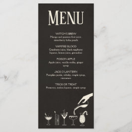 Moderne Cocktailkarte Halloween Mitte des Jahrhund Programm