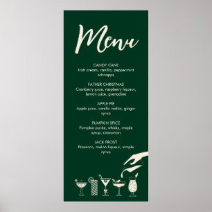 Moderne Cocktailkarte Poster