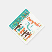 Moderne Cocktailpartei Mitte des 20. Jahrhunderts Serviette (Ecke)