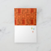 Moderne Cocktailpartei Mitte des Jahrhunderts Dankeskarte (Innenseite)