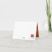 Moderne Cocktailpartei Mitte des Jahrhunderts Dankeskarte (Rückseite)