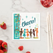 Moderne Cocktailpartei Mitte des Jahrhunderts Serviette (Beispiel)