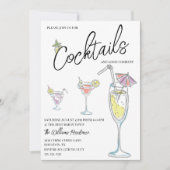 Moderne Cocktailparty Einladung (Vorderseite)