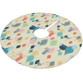 Moderne Cocktails aus dem Mittelalter Polyester Weihnachtsbaumdecke (Schrägansicht)