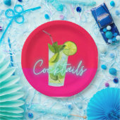 Moderne Cocktails Bar Art Pappteller (Party)