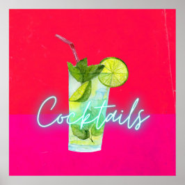 Moderne Cocktails Bar Art Poster