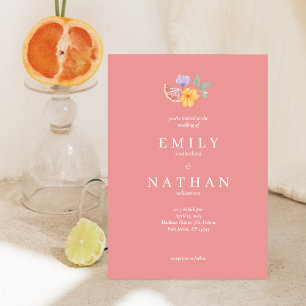 Moderne Cocktails Citrus Wasserfarben Paradies Einladung