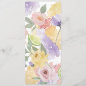 Moderne Cocktails Citrus Wasserfarben Paradies Menükarte (Rückseite)