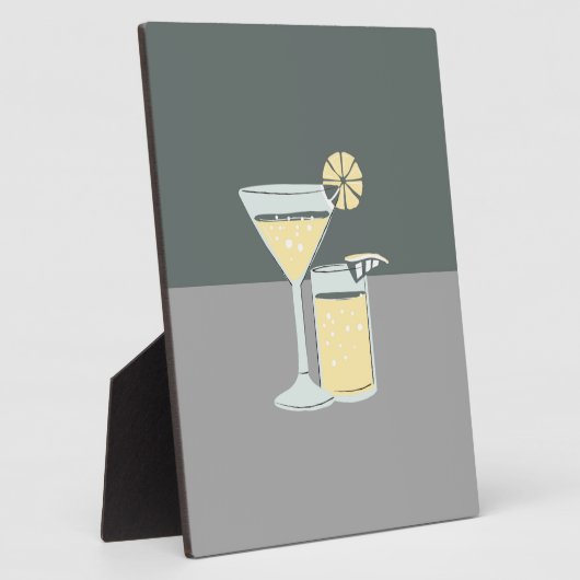 Moderne Cocktails Colorblock Fotoplatte (Seite)