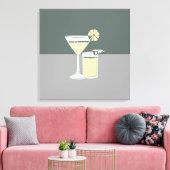 Moderne Cocktails Colorblock Leinwanddruck (Insitu (Wohnzimmer))