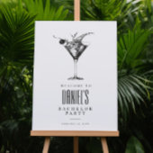 Moderne Cocktails Drink Bachelor Party Begrüßungsz Poster