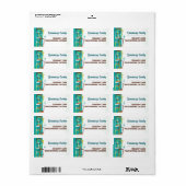 Moderne Cocktails-Rücksendeadressen-Aufkleber aus  Adressaufkleber (Vorne)