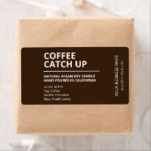 Moderne Coffee Brown Candle Labels (Insitu)