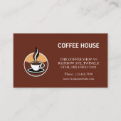 Moderne Coffee Calkboard gefaltete Briefmarke Visitenkarte (Vorderseite)