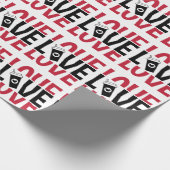 Moderne "Coffee Liebe" - feine Typografie Geschenkpapier (Ecke)