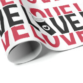 Moderne "Coffee Liebe" - feine Typografie Geschenkpapier (Rolleneckpunkt)