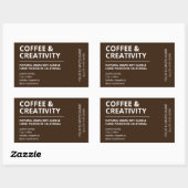Moderne Coffee Scent Brown Candle Labels Rechteckiger Aufkleber (Blatt)