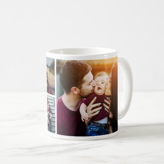 Moderne Collage 5-Foto Kaffeetasse (VorderseiteRechts)