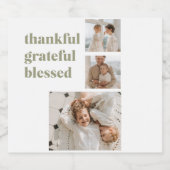 Moderne Collage Drei Foto | Erntedank Bierflaschenetikett (Einzelnes Label)