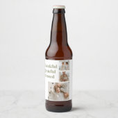 Moderne Collage Drei Foto | Erntedank Bierflaschenetikett (Vorderseite)