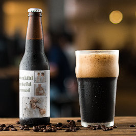 Moderne Collage Drei Foto | Erntedank Bierflaschenetikett