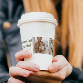 Moderne Collage Drei Foto Erntedank Pappbecher