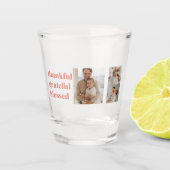 Moderne Collage Drei Foto | Glückliches Erntedankf Schnapsglas (Vorderseite)