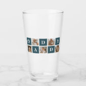 Moderne Collage Fathers Foto & Green Daddy Geschen Glas (Vorderseite)