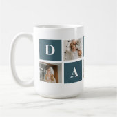 Moderne Collage Fathers Foto & Green Daddy Geschen Kaffeetasse (Links)